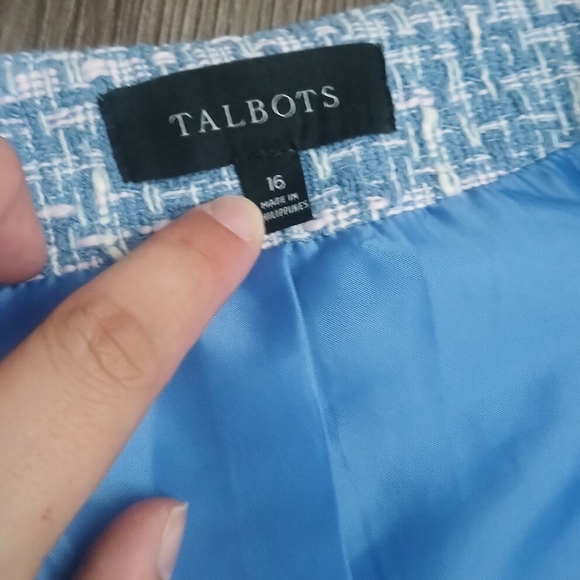 Talbots Blue Tweed Women's Jacket Size 16 - Picture 5 of 9